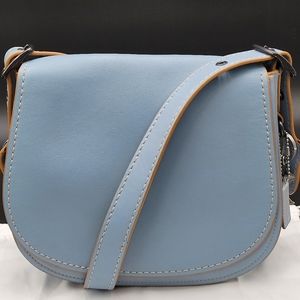Coach 1941 Collection Glovetanned Leather Saddle Bag 23, Cornflower Blue, EUC